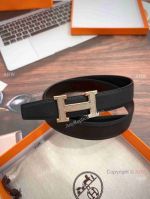 Luxury Copy Hermes Reversible Belt Buckle 32mm Full Diamond H Buckle